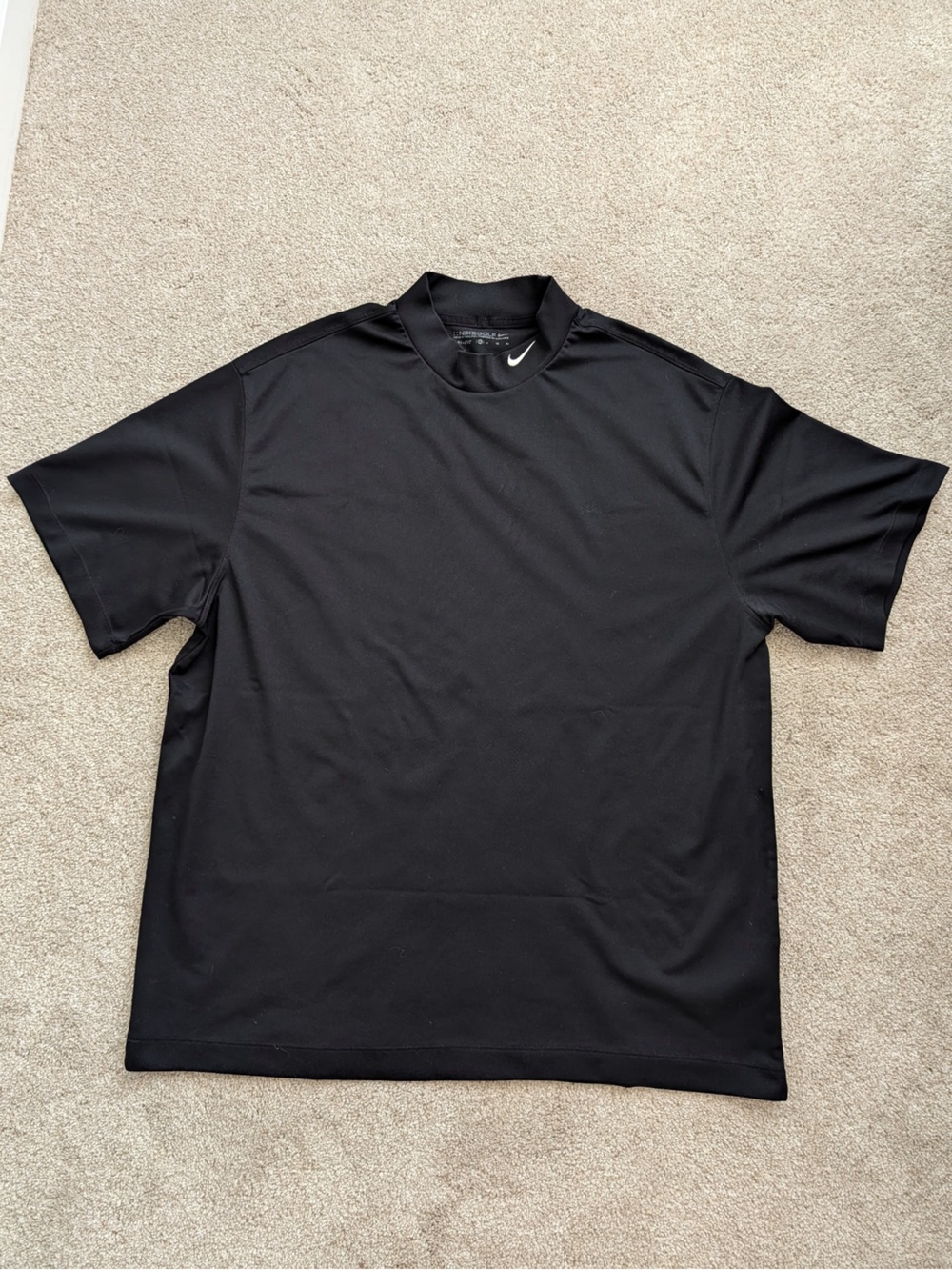 Nike Golf Dri-FIT Polo Shirt Men’s XL Black Short Sleeve Performance Golf Polo